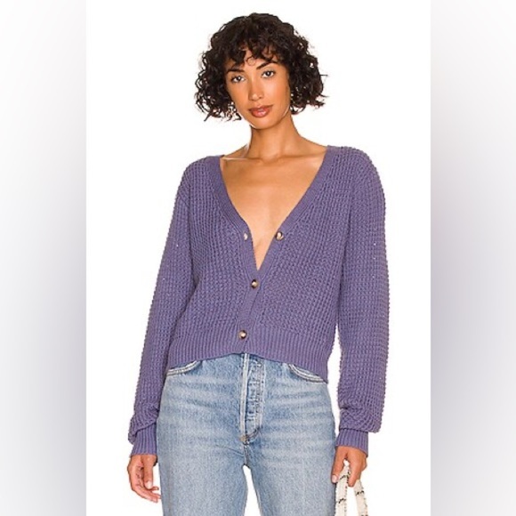 Revolve Ollie Cardigan in Blue Dusk JOHN & JENN BY LINE Small - Picture 1 of 5
